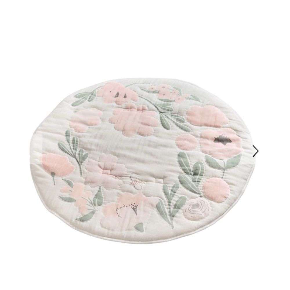 Pottery Barns Kids Floral Muslin Playmat Blanket